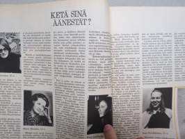 Me Naiset 1970 nr 10, 11.3.1970, Ponchokilpailu, Sylvi Kekkonen 70 v., Soppaa - soppaa, Lapsi nyt vai myöhemmin, Näyttelijä Riitta Selin, Peppi - Inger Nilsson, ym.