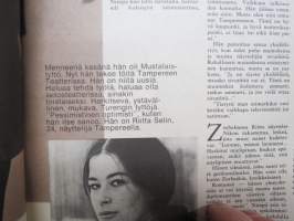 Me Naiset 1970 nr 10, 11.3.1970, Ponchokilpailu, Sylvi Kekkonen 70 v., Soppaa - soppaa, Lapsi nyt vai myöhemmin, Näyttelijä Riitta Selin, Peppi - Inger Nilsson, ym.