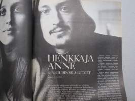 Me Naiset 1970 nr 10, 11.3.1970, Ponchokilpailu, Sylvi Kekkonen 70 v., Soppaa - soppaa, Lapsi nyt vai myöhemmin, Näyttelijä Riitta Selin, Peppi - Inger Nilsson, ym.