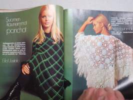 Me Naiset 1970 nr 10, 11.3.1970, Ponchokilpailu, Sylvi Kekkonen 70 v., Soppaa - soppaa, Lapsi nyt vai myöhemmin, Näyttelijä Riitta Selin, Peppi - Inger Nilsson, ym.