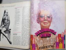 Me Naiset 1970 nr 10, 11.3.1970, Ponchokilpailu, Sylvi Kekkonen 70 v., Soppaa - soppaa, Lapsi nyt vai myöhemmin, Näyttelijä Riitta Selin, Peppi - Inger Nilsson, ym.