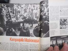 Me Naiset 1970 nr 10, 11.3.1970, Ponchokilpailu, Sylvi Kekkonen 70 v., Soppaa - soppaa, Lapsi nyt vai myöhemmin, Näyttelijä Riitta Selin, Peppi - Inger Nilsson, ym.