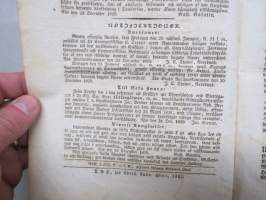 Åbo Underrättelser 1830 -inbunden årsgång / sidottu vuosikerta