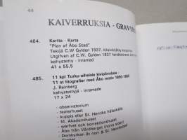 Joel Rinne Kokoelmat - Hagelstam Huutokauppa - Auktion 26.9.1992 -huutokauppaluettelo