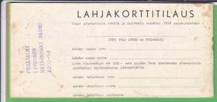 Viidakko 1958 N:o 24.  Lehden neljäs vuosikerta.