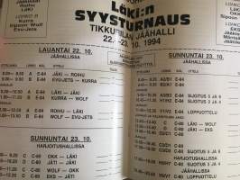 LäKi - LäKi:n syysturnaus 22-23.10.1994 Tikkurilan jäähallissa - Ikäryhmissä 80 ja 84
