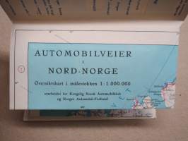 Automobilveier i Nord-Norge - KNA Bilkarta 1964 - Pohjois-Norja, tiekartta