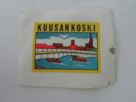 Kuusankoski -kangasmerkki, matkailumerkki, leikkaamaton