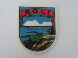 Koli - Suomi -Finland -kangasmerkki, matkailumerkki, leikkaamaton
