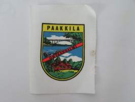 Paakkila -kangasmerkki, matkailumerkki, leikkaamaton