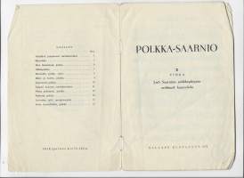Polkka Saarnio 2 vihko Yrjö saarnion polkkayhtyeen esittämiä kappaleita 1940 luku sis luettelo kuvassa