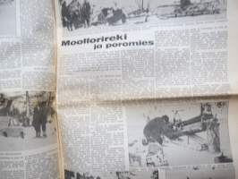 Moottoriviesti 1966 nr 2, 18.2.1966, Kestotesti Renault 10 - Moskvitsh Elite - Datsun Bluebird, Citroën DS 21 esittely, Moottorireki (moottorikelkka) ja poromies...