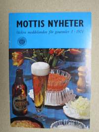 Mottis Nyheter 1974 nr 1 - läckra meddelanden för gourméer -Ravintola Motti asiakaslehti / restaurant customer magazine