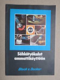 Black &amp; Decker sähkötyökalut 1974 -tuoteluettelo / myyntiesite / sales brochure