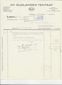 Suolahden Tehtaat Oy Suolahti 1940  firmalomake