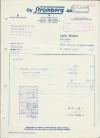 Strömberg Oy 1958  firmalomake