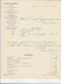 Starck &amp; Bähr Åbo Ångbåtskontor 1900  firmalomake