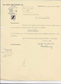 Sofia Zweygberg Oy Wiipuri 1926  firmalomake