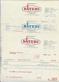 Säteri Oy Valkeakoski 1950 l firmalomake 3 eril