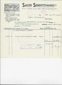 Salon sementtivalimo Oy Salo 1949 firmalomake