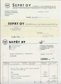 Sepät Oy  Turku 1940-50 l  firmalomake 3 eril