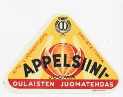 Appelsiini -  juomaetiketti