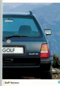 Myyntiesite Volkswagen Golf  Variant, tammikuu-94. Sivuja 40.