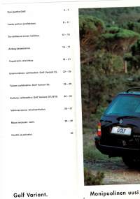 Myyntiesite Volkswagen Golf  Variant, tammikuu-94. Sivuja 40.