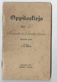 Oppilaskirja nr 17 Maskun Niemenkulman alempi kansakoulu  1922  todistus