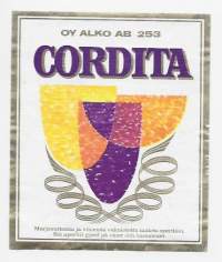 Cordita Alko nr 253 viinaetiketti