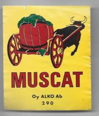 Muscat - viinaetiketti