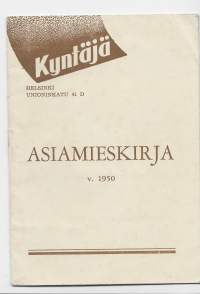 Kyntäjä Asiamieskirja 1950