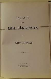 Blad ur min tänkebok.  (Keräilykirja)