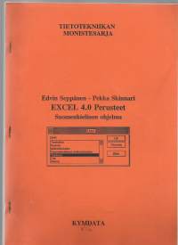 Excel 4.0 perusteet Suomenkielinen ohjelma / Edvin Seppänen, Pekka Skinnari   142 sivua