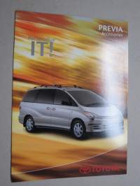 Toyota Previa Accessories -myyntiesite / sales brochure