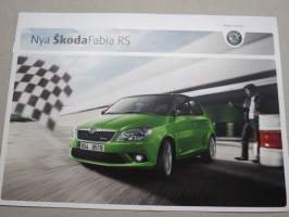 Skoda Fabia RS -myyntiesite / sales brochure
