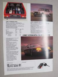 Citroen 1987 -myyntiesite / sales brochure