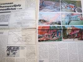 Koneviesti 1975 nr 1 - sis, mm. Seuraavat artikkelit,   Neliveto on valttia, Ostaisitko taskutietokoneen?, Avomaan vihannesviljely koneellistuu, ym.