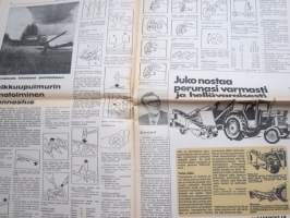 Koneviesti 1975 nr 11 - sis, mm. Seuraavat artikkelit, Viljelyn rajat, Jaakko Kiviniemi - Puimurikin on puhdistettava, Maatalouden konetöden ohjehinnat -75, ym.