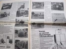Koneviesti 1975 nr 14 - sis, mm. Seuraavat artikkelit, uusia kasvilajikkeita peltoviljelyyn, Toivossa taas eletään, Royal Agricultural Show 1975, ym.