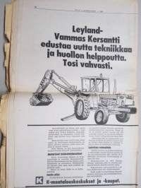 Koneviesti 1975 nr 14 - sis, mm. Seuraavat artikkelit, uusia kasvilajikkeita peltoviljelyyn, Toivossa taas eletään, Royal Agricultural Show 1975, ym.