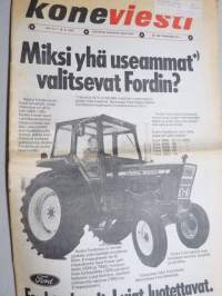 Koneviesti 1975 nr 16 - sis, mm. Seuraavat artikkelit, Maan parhaat kyntäjät -Topi ja Natikka, Tasavallan ensimmäinen traktori, jossa kuljettaja on kuningas, ym.