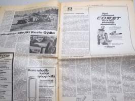 Koneviesti 1975 nr 16 - sis, mm. Seuraavat artikkelit, Maan parhaat kyntäjät -Topi ja Natikka, Tasavallan ensimmäinen traktori, jossa kuljettaja on kuningas, ym.