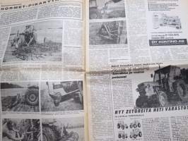 Koneviesti 1975 nr 16 - sis, mm. Seuraavat artikkelit, Maan parhaat kyntäjät -Topi ja Natikka, Tasavallan ensimmäinen traktori, jossa kuljettaja on kuningas, ym.
