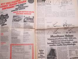 Koneviesti 1975 nr 16 - sis, mm. Seuraavat artikkelit, Maan parhaat kyntäjät -Topi ja Natikka, Tasavallan ensimmäinen traktori, jossa kuljettaja on kuningas, ym.