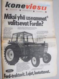 Koneviesti 1975 nr 18 - sis, mm. Seuraavat artikkelit,  Maanviljelijät autonkäyttäjinä, Vertailimme perunankorjuukoneita, Maanparannus- ja vesitaloussymposiumi, ym.