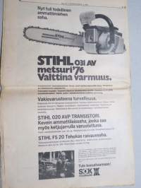 Koneviesti 1975 nr 19 - sis, mm. Seuraavat artikkelit,  Keskittämsen seuraukset, Opintomatkalla Itävallassa, Tshekkoslovakian maatalouskone-tuotantoa 1, ym.