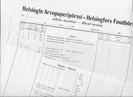 Helsingin Arvopaperipörssi / Julkinen kurssilista 196x