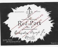 Red Port nr 1 - viinaetiketti