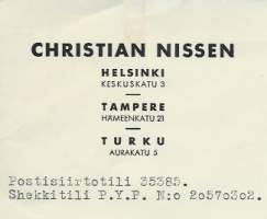 Christian Nissen 1950 firmalomake